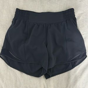 Lululemon Navy Hotty Hot High-Rise Lined Short